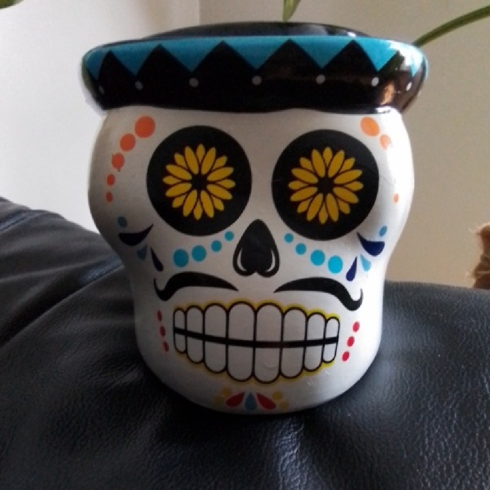 Cinco De Mayo Skull Planter